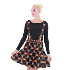 Kaleidoscope Image Background Suspender Skater Skirt