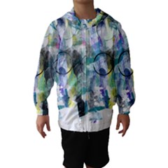 Background Color Circle Pattern Hooded Wind Breaker (kids) by Nexatart