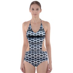 Texture Pattern Metal Cut-out One Piece Swimsuit by Nexatart