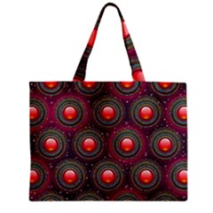 Abstract Circle Gem Pattern Zipper Mini Tote Bag