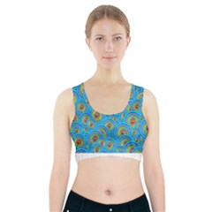 Digital Art Circle About Colorful Sports Bra With Pocket