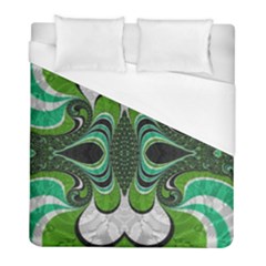 Fractal Art Green Pattern Design Duvet Cover (full/ Double Size)