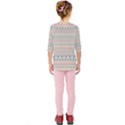 blue and pink tribal pattern Kids  Quarter Sleeve Raglan Tee View2