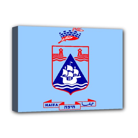 Flag Of Haifa Deluxe Canvas 16  X 12   by abbeyz71