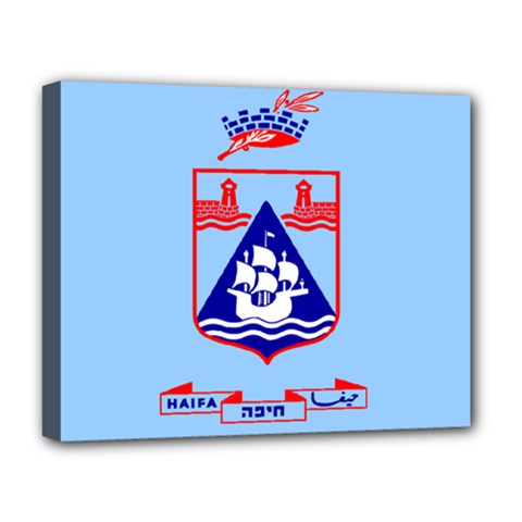 Flag Of Haifa Deluxe Canvas 20  X 16   by abbeyz71