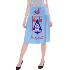 Flag Of Haifa Midi Beach Skirt by abbeyz71