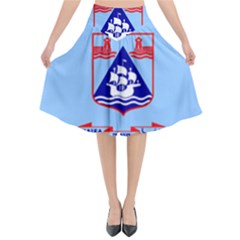 Flag Of Haifa Flared Midi Skirt by abbeyz71