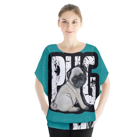 Pug Blouse by Valentinaart