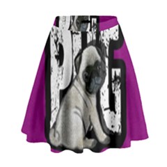 Pug High Waist Skirt by Valentinaart