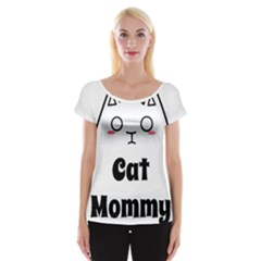 Love My Cat Mommy Women s Cap Sleeve Top