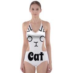 Love My Cat Mommy Cut-out One Piece Swimsuit by Catifornia