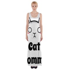 Love My Cat Mommy Maxi Thigh Split Dress by Catifornia