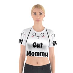 Love My Cat Mommy Cotton Crop Top by Catifornia