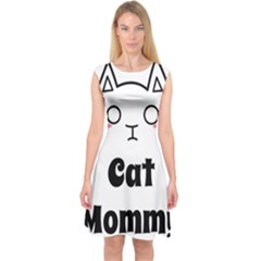 Love My Cat Mommy Capsleeve Midi Dress by Catifornia