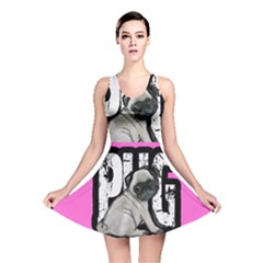 Pug Reversible Skater Dress by Valentinaart