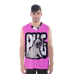 Pug Men s Basketball Tank Top by Valentinaart