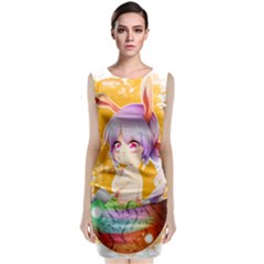 Easter Bunny Girl Sleeveless Velvet Midi Dress by Catifornia