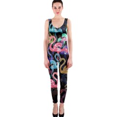 Flamingo pattern OnePiece Catsuit