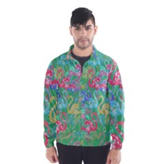 Flamingo Pattern Wind Breaker (men) by Valentinaart