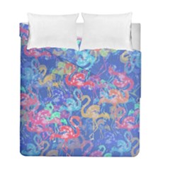 Flamingo Pattern Duvet Cover Double Side (full/ Double Size) by Valentinaart