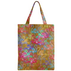 Flamingo Pattern Zipper Classic Tote Bag by Valentinaart