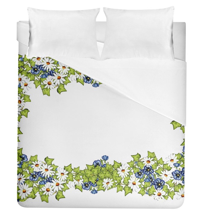Birthday Card Flowers Daisies Ivy Duvet Cover (Queen Size)