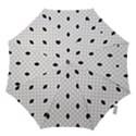 Black White Hexagon Dots Hook Handle Umbrellas (Large) View1