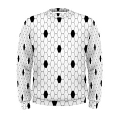 Black White Hexagon Dots Men s Sweatshirt
