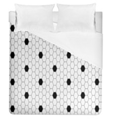 Black White Hexagon Dots Duvet Cover (queen Size) by Mariart