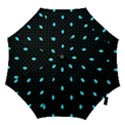 Blue Black Hexagon Dots Hook Handle Umbrellas (Large) View1