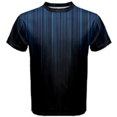 Black Blue Line Vertical Space Sky Men s Cotton Tee by Mariart