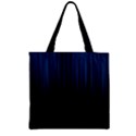 Black Blue Line Vertical Space Sky Zipper Grocery Tote Bag View1