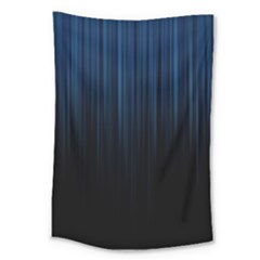 Black Blue Line Vertical Space Sky Large Tapestry