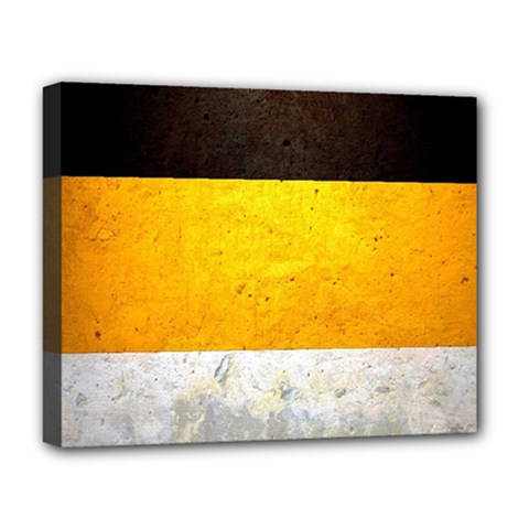 Wooden Board Yellow White Black Deluxe Canvas 20  X 16  