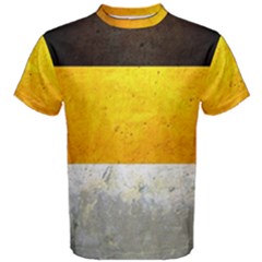 Wooden Board Yellow White Black Men s Cotton Tee by Mariart