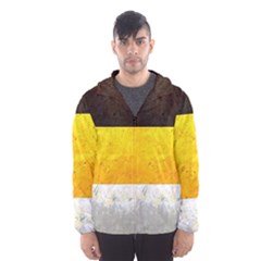 Wooden Board Yellow White Black Hooded Wind Breaker (men) by Mariart