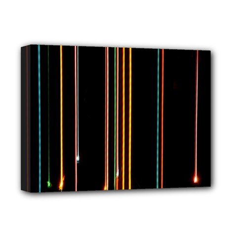 Fallen Christmas Lights And Light Trails Deluxe Canvas 16  X 12  