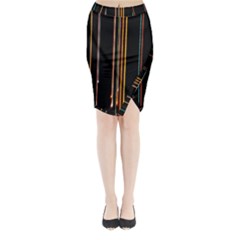 Fallen Christmas Lights And Light Trails Midi Wrap Pencil Skirt by Mariart