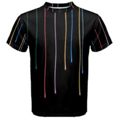 Falling Light Lines Perfection Graphic Colorful Men s Cotton Tee