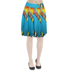 Color Dream Polka Pleated Skirt