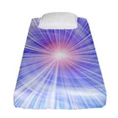 Creation Light Blue White Neon Sun Fitted Sheet (single Size)