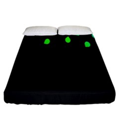 Green Black Widescreen Fitted Sheet (king Size)