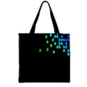 Green Black Widescreen Zipper Grocery Tote Bag View1