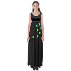 Green Black Widescreen Empire Waist Maxi Dress by Mariart