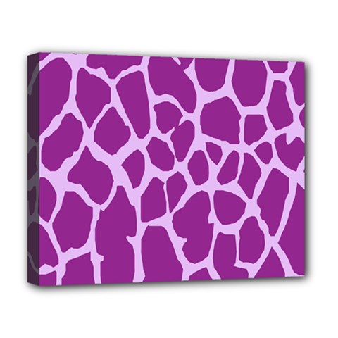 Giraffe Skin Purple Polka Deluxe Canvas 20  X 16  