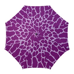 Giraffe Skin Purple Polka Golf Umbrellas