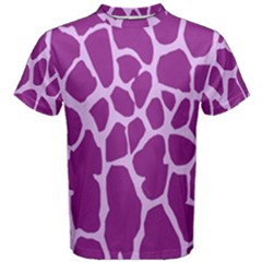 Giraffe Skin Purple Polka Men s Cotton Tee