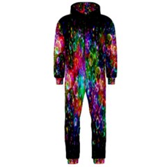 Colorful Bubble Shining Soap Rainbow Hooded Jumpsuit (men)  by Mariart