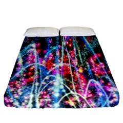 Fireworks Rainbow Fitted Sheet (california King Size) by Mariart