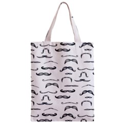 Mustache Man Black Hair Zipper Classic Tote Bag